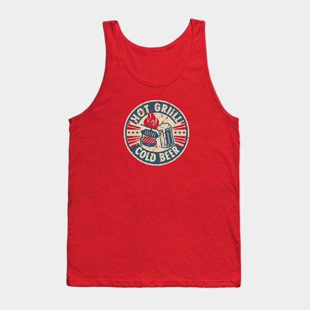 Hot grill and cold beer Tank Top by DreamingWhimsy